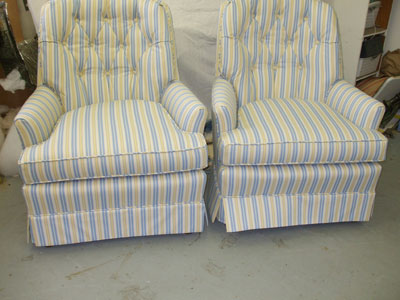 Two Chairs After Gene's Upholstery